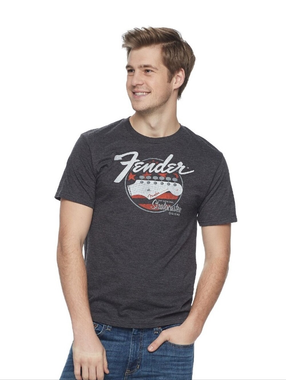 Men's Fender Stratocaster Short Sleeve Tee New With Tags